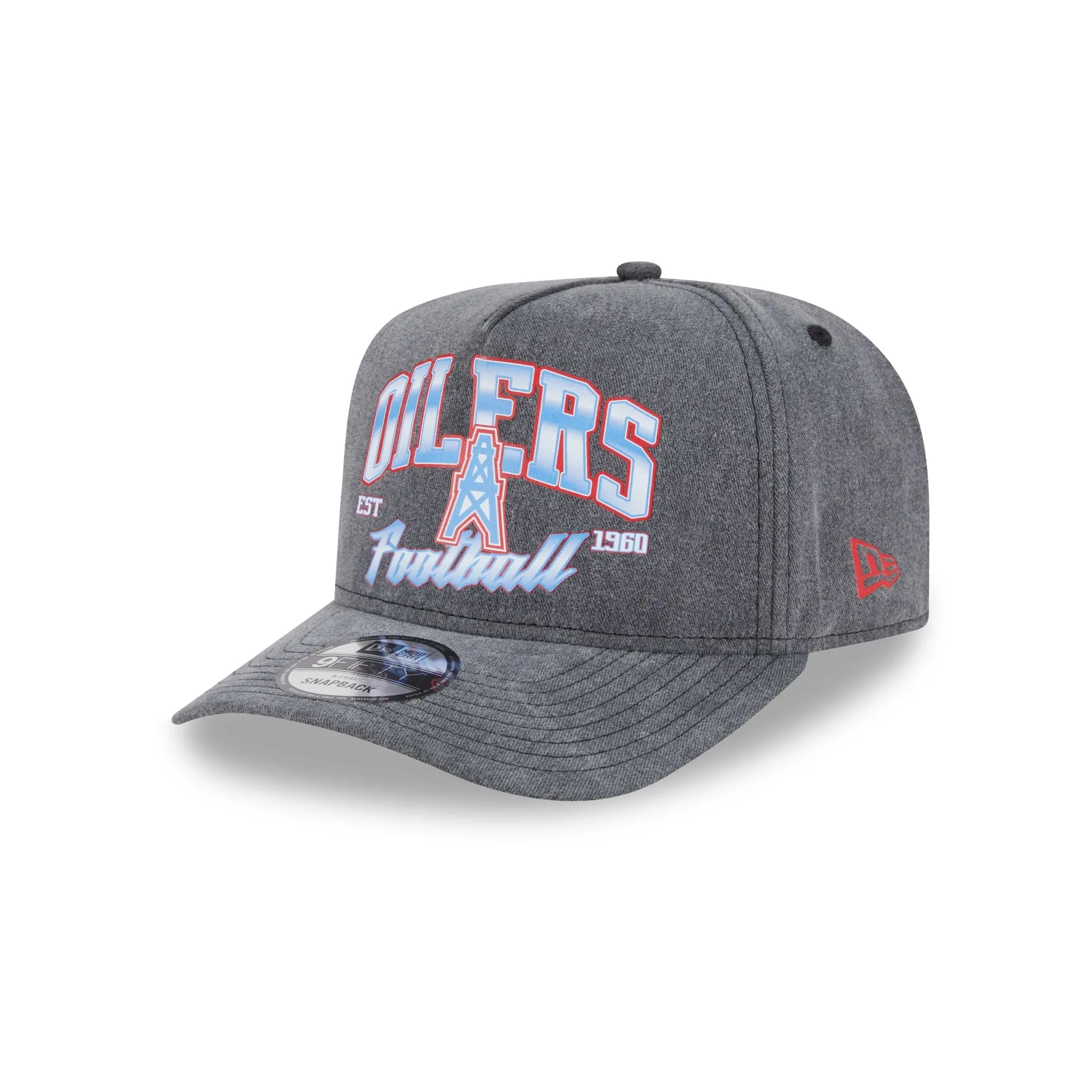 Oilers Washed 9FIFTY A-Frame Snapback Hat sold by New Era