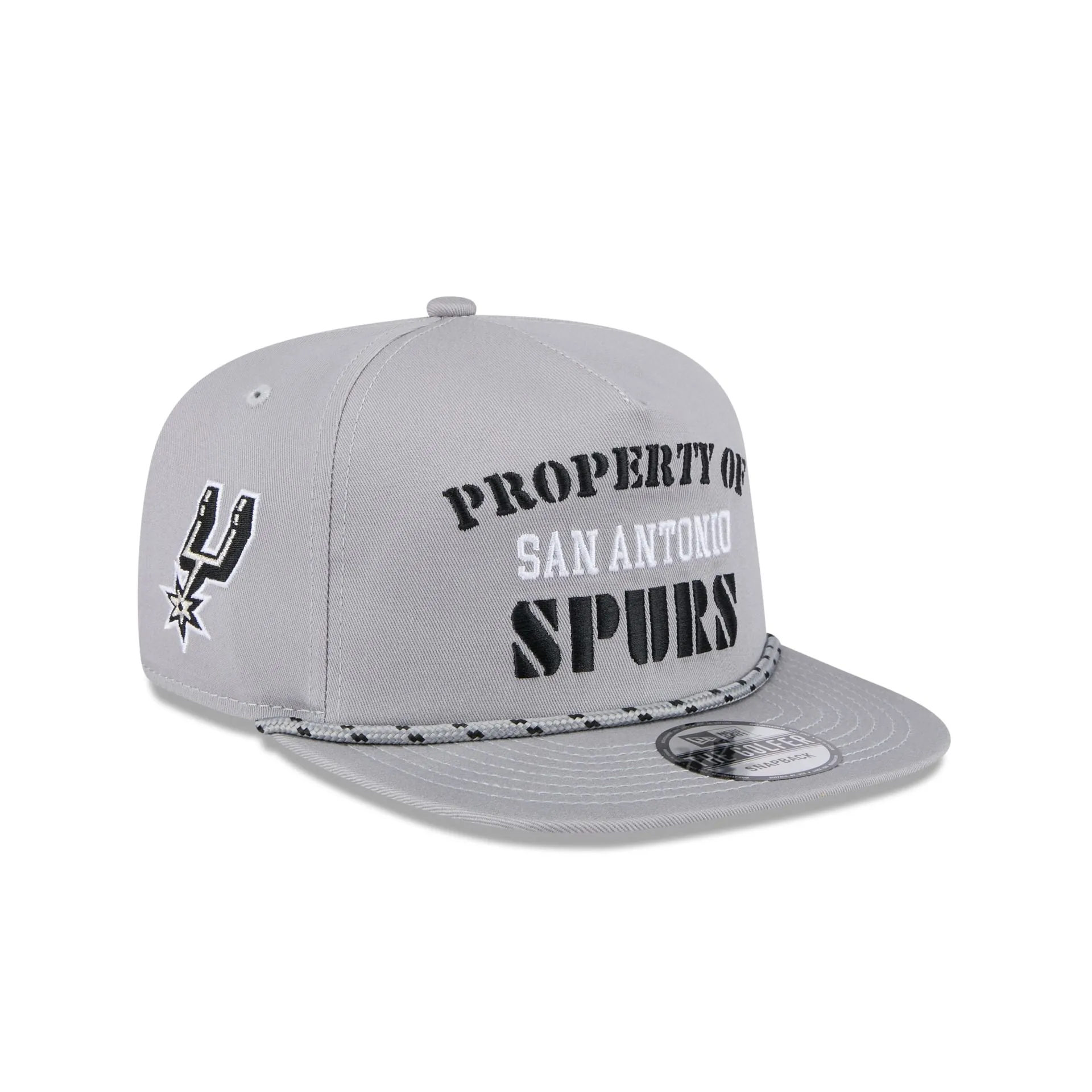 San Antonio Spurs Vintage Gray Rope Golfer Hat sold by New Era