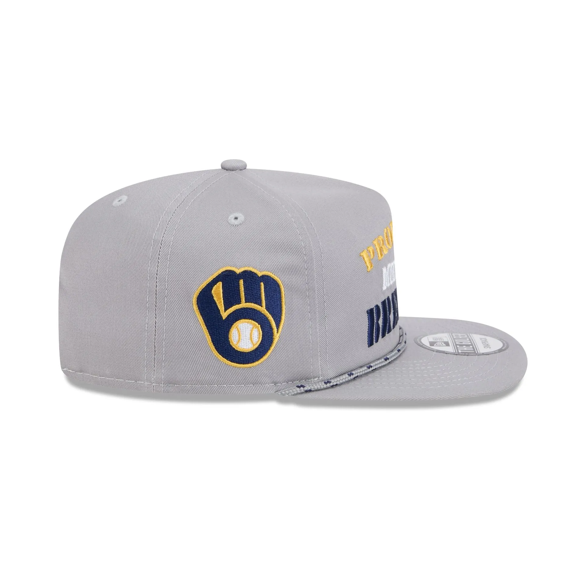 Milwaukee Brewers Vintage Gray Rope Golfer Hat sold by New Era product image thumbnail 4
