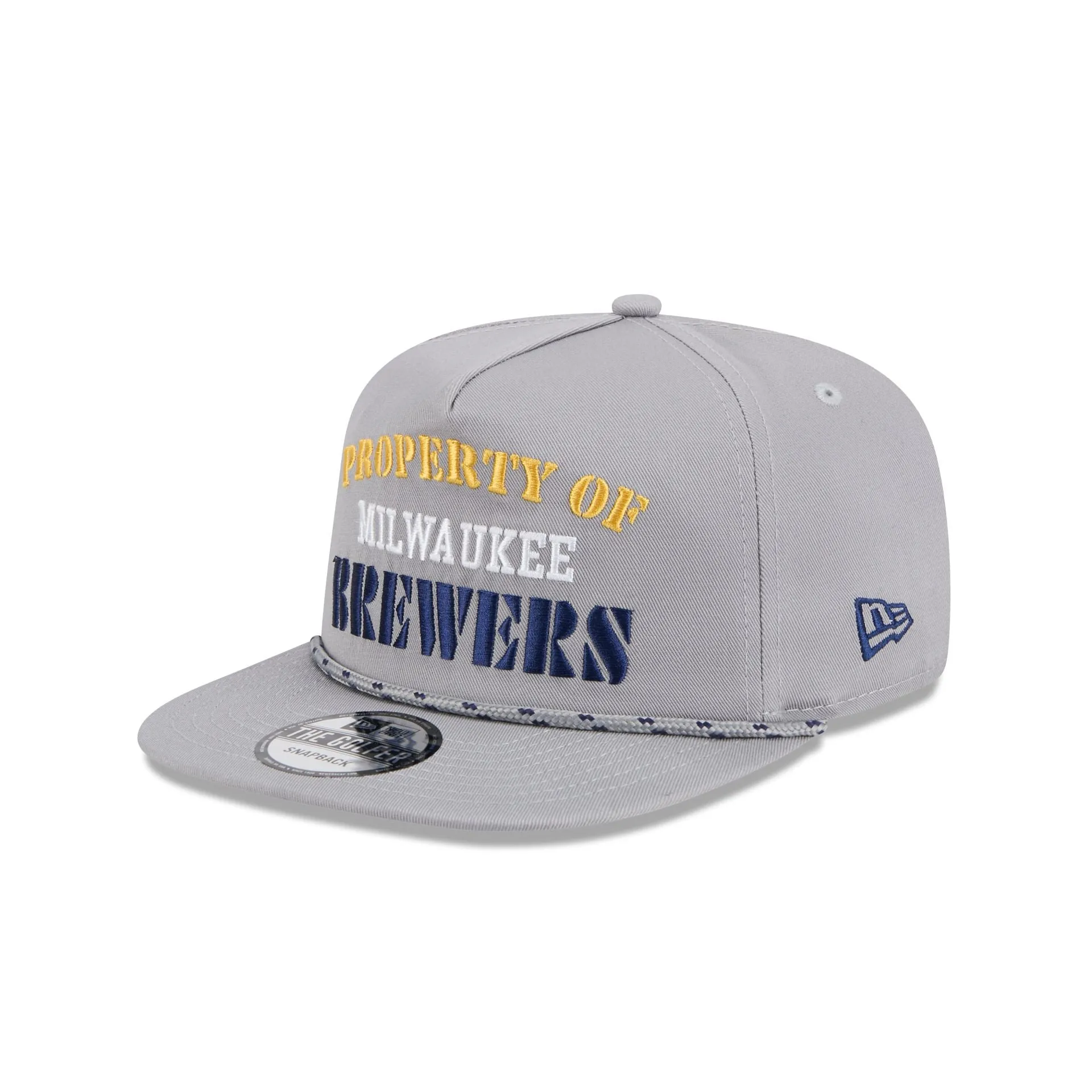 Milwaukee Brewers Vintage Gray Rope Golfer Hat sold by New Era product image thumbnail 3