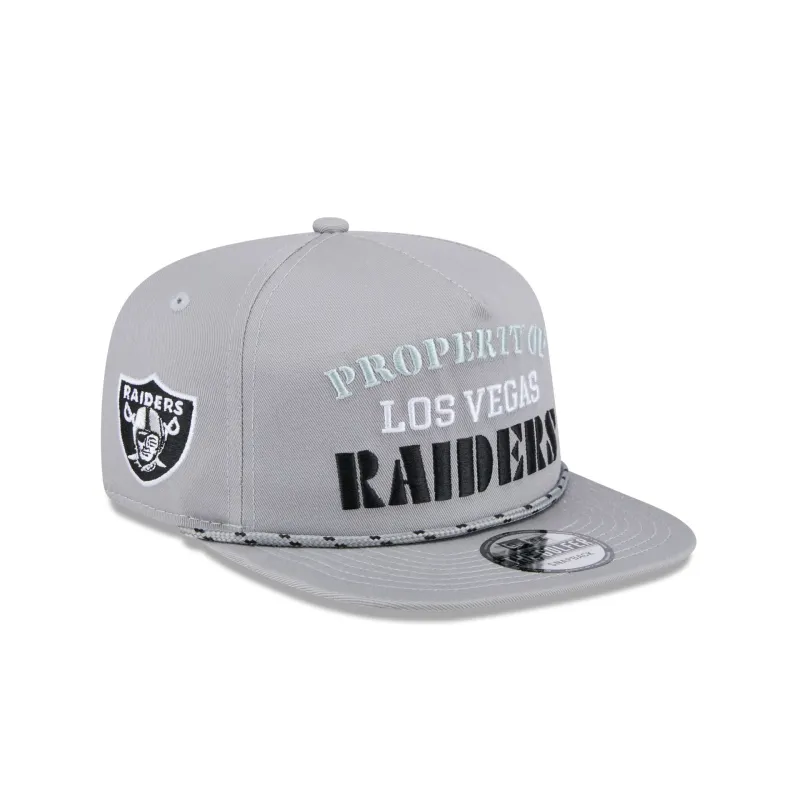Las Vegas Raiders Vintage Gray Rope Golfer Hat sold by New Era