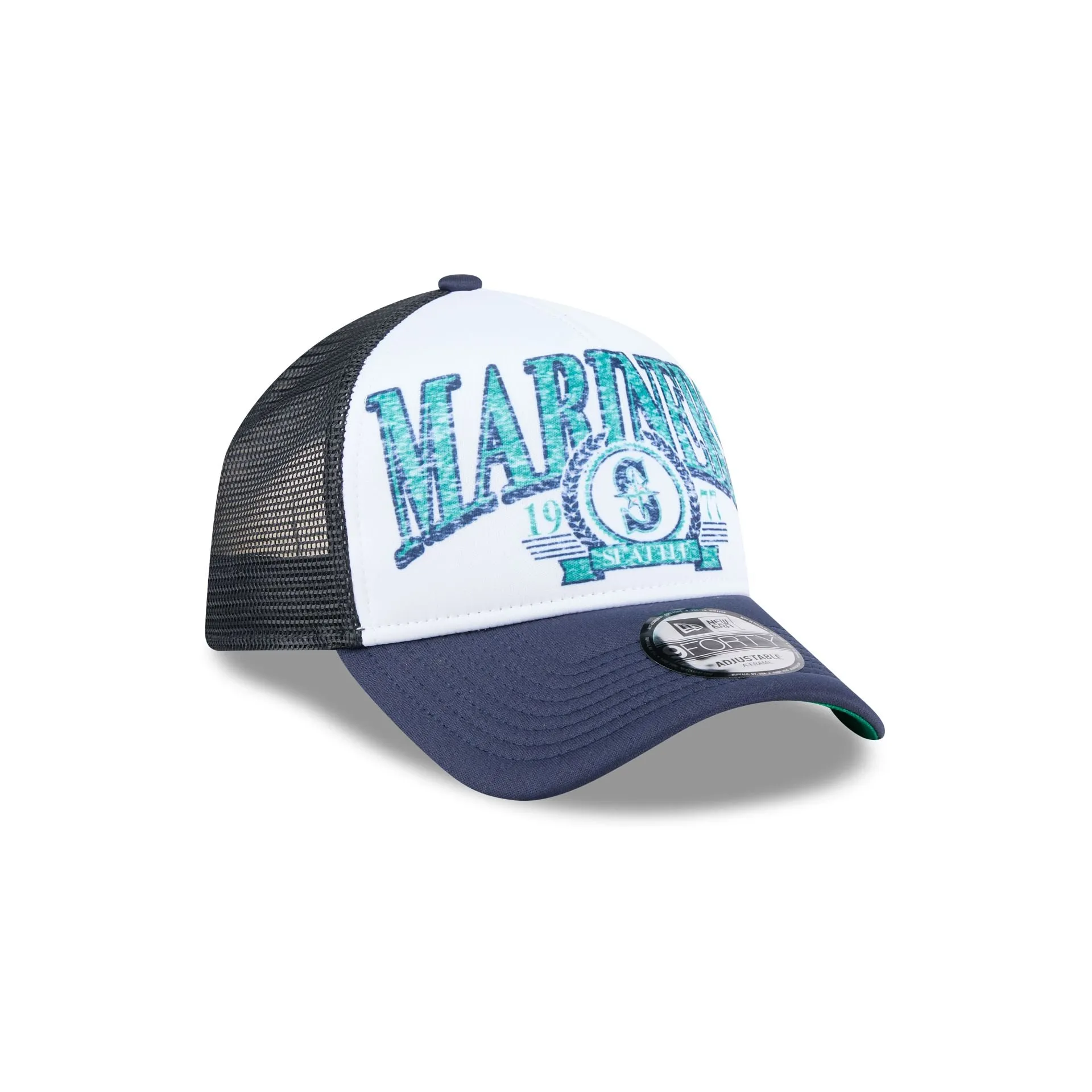 Seattle Mariners Distressed 9FORTY A-Frame Trucker Hat sold by New Era product image thumbnail 3