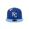 Kansas City Royals Pinstripe League Pin 59FIFTY Fitted Hat sold by New Era