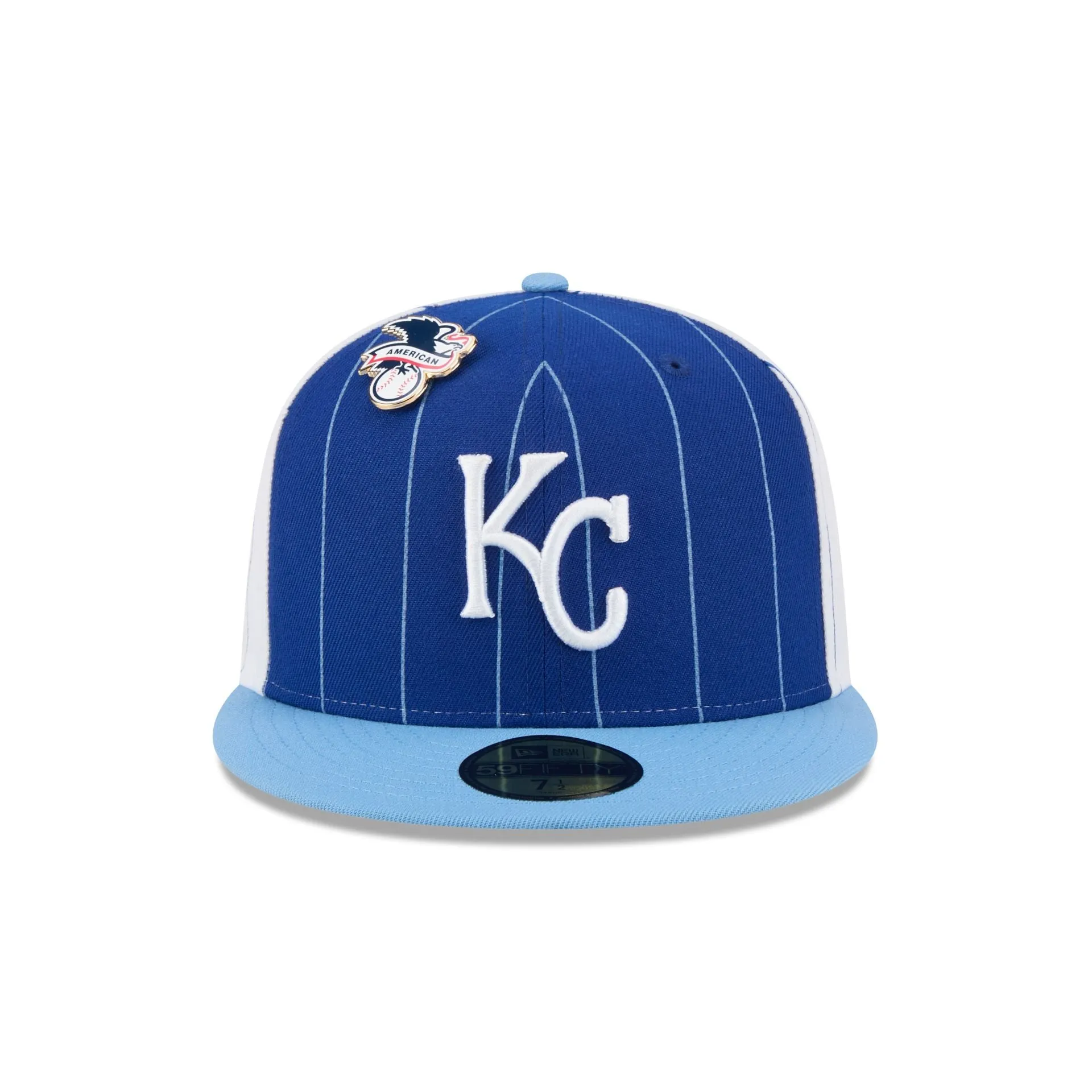 Kansas City Royals Pinstripe League Pin 59FIFTY Fitted Hat sold by New Era product image thumbnail 2