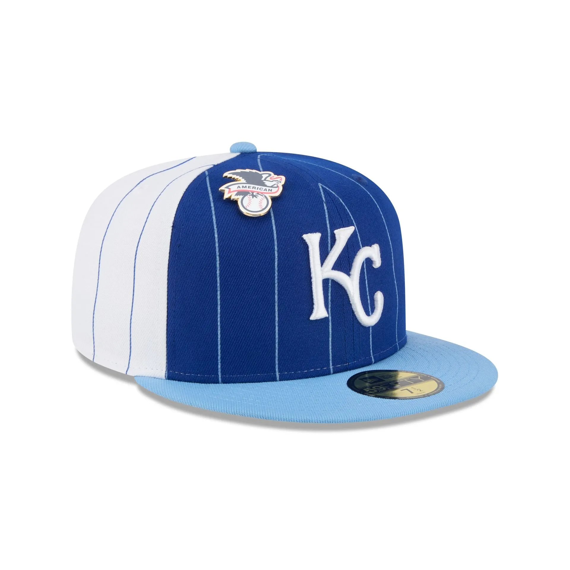 Kansas City Royals Pinstripe League Pin 59FIFTY Fitted Hat sold by New Era product image thumbnail 3