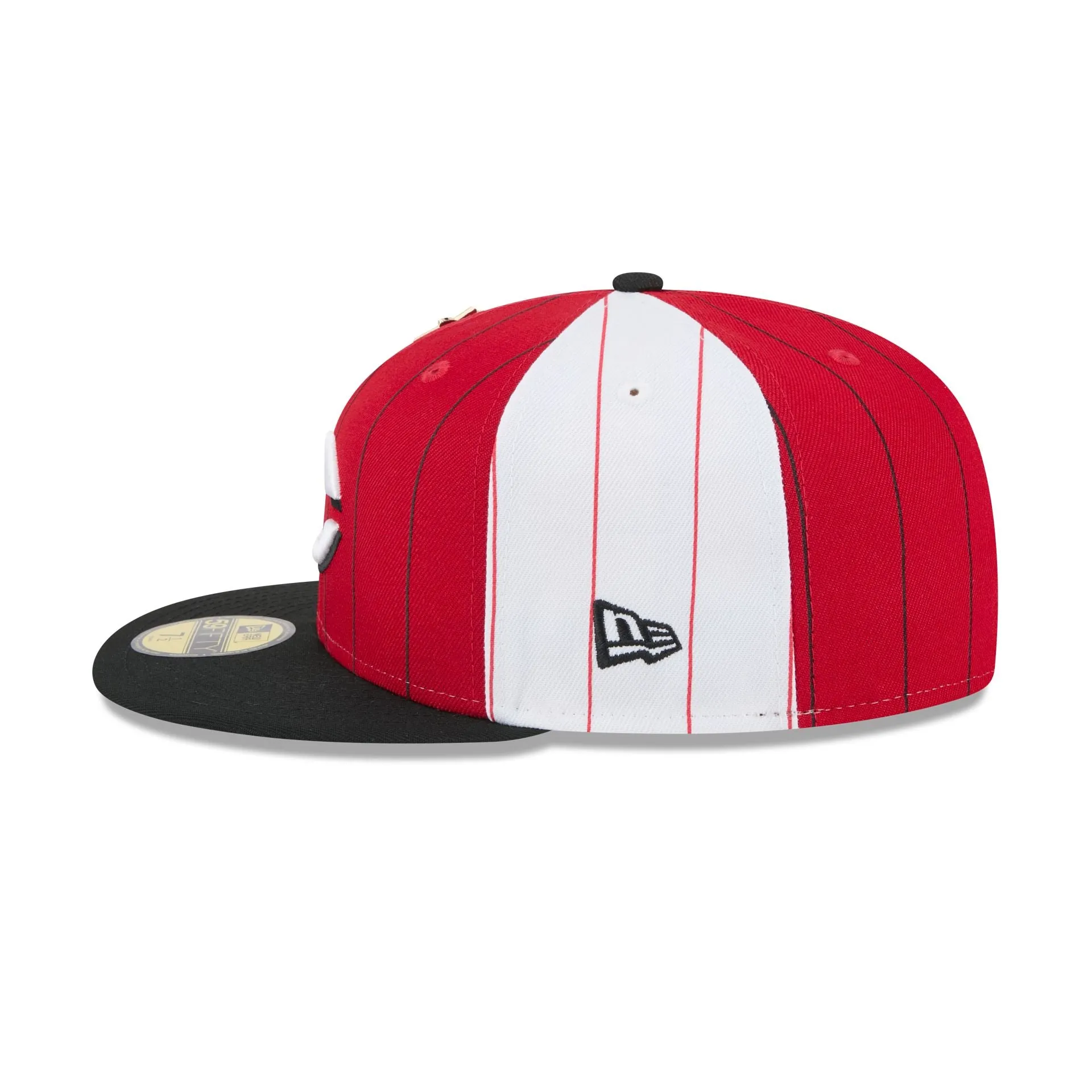 Cincinnati Reds Pinstripe League Pin 59FIFTY Fitted Hat sold by New Era product image thumbnail 4