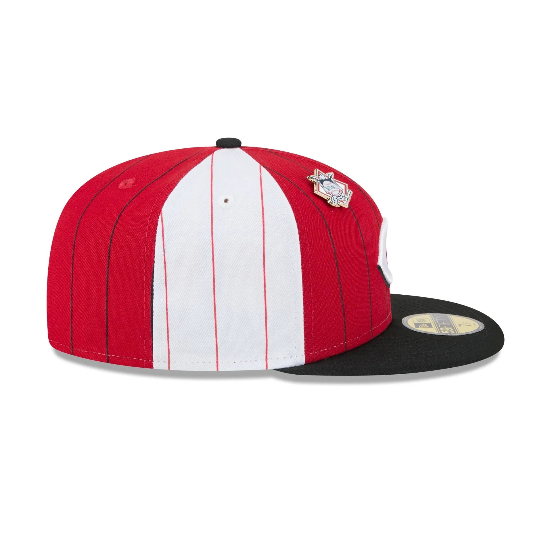 Cincinnati Reds Pinstripe League Pin 59FIFTY Fitted Hat sold by New Era product image thumbnail 5