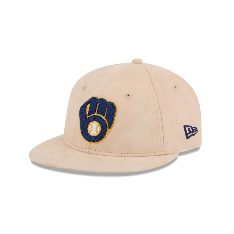 Milwaukee Brewers Stone Suede Retro Crown 9FIFTY Snapback Hat sold by New Era