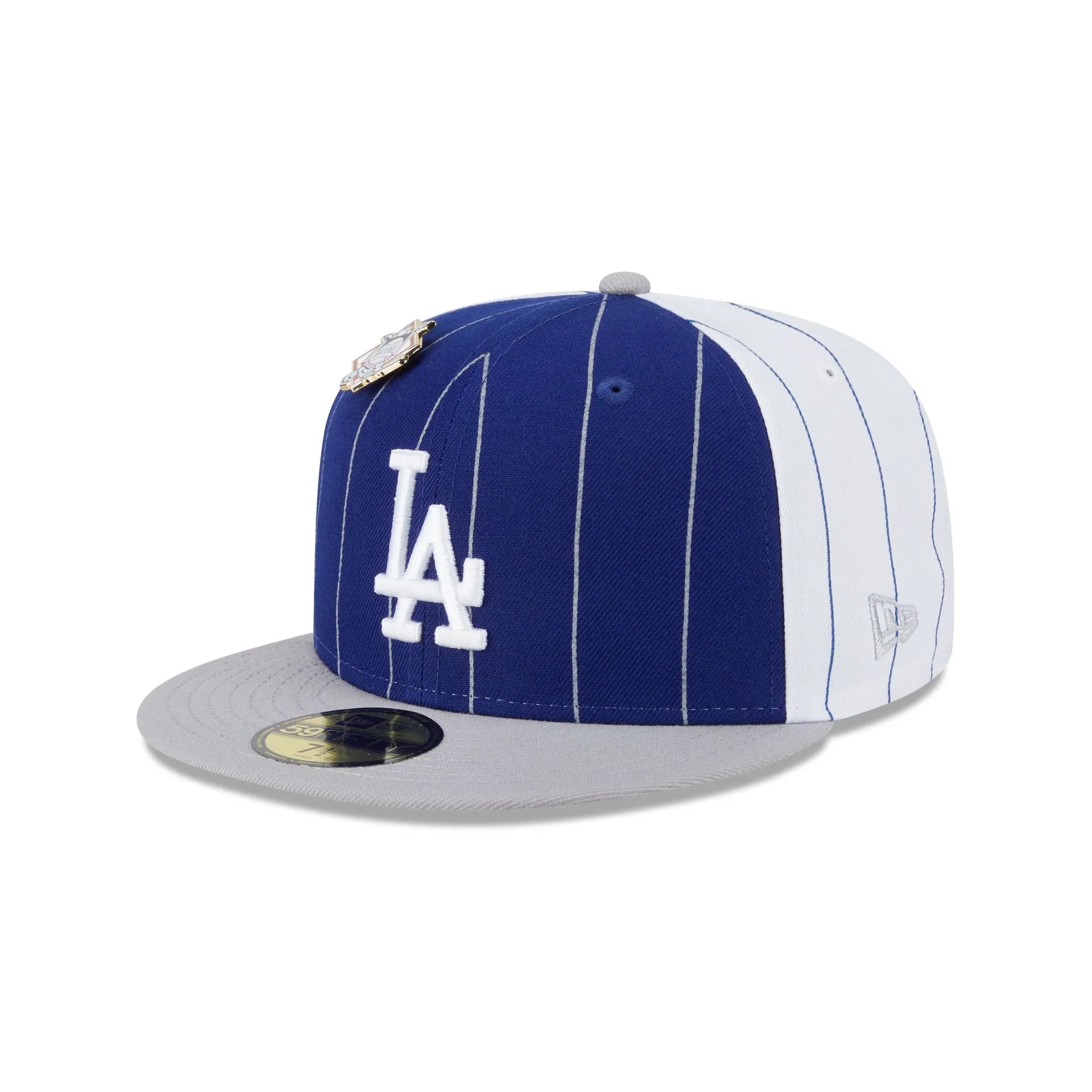Los Angeles Dodgers Pinstripe League Pin 59FIFTY Fitted Hat sold by New Era