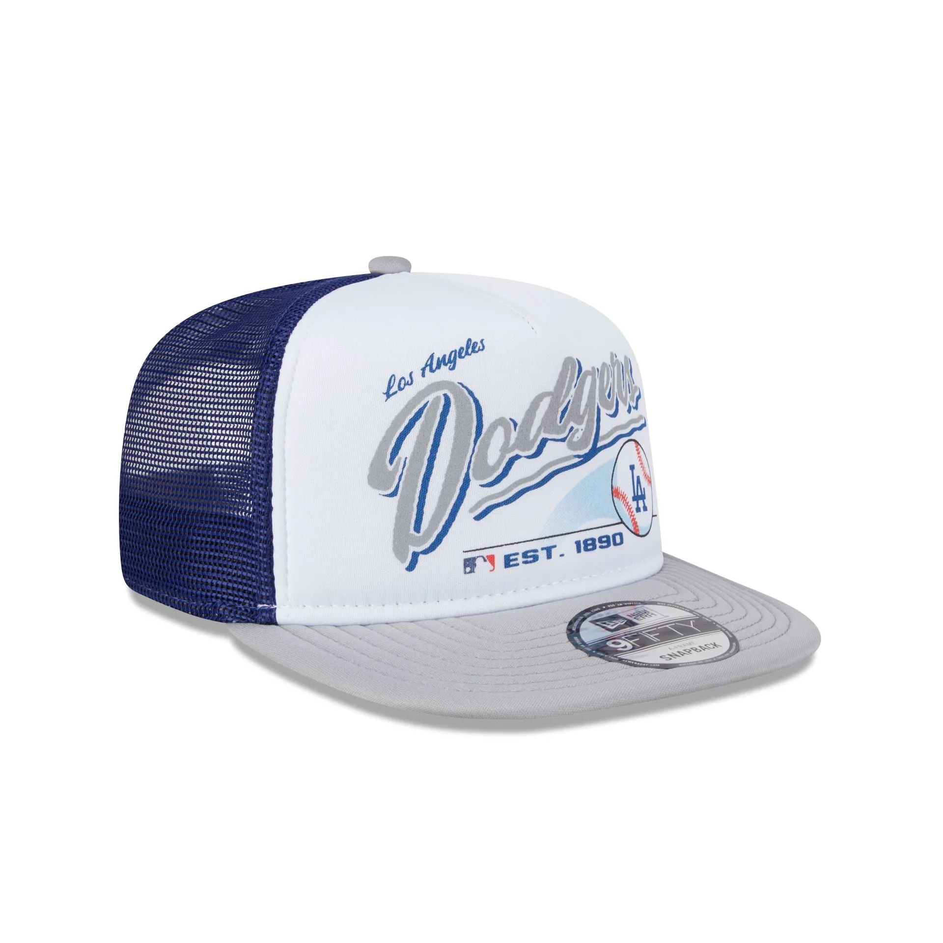 Los Angeles Dodgers Retro Script 9FIFTY A-Frame Trucker Hat sold by New Era product image thumbnail 3