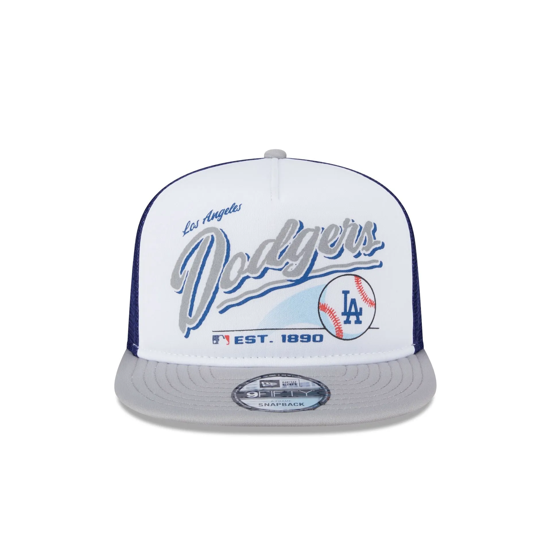 Los Angeles Dodgers Retro Script 9FIFTY A-Frame Trucker Hat sold by New Era product image thumbnail 2