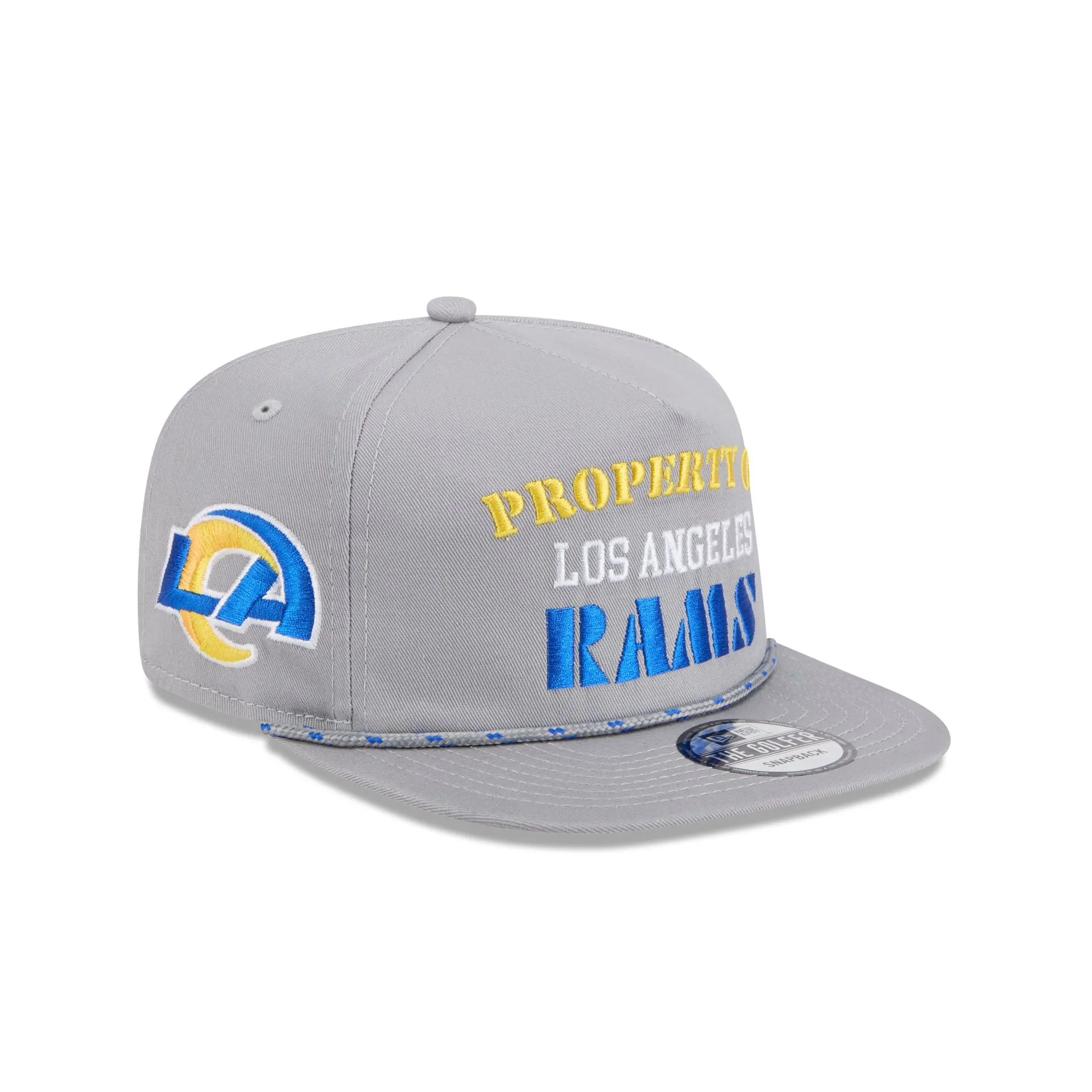 Los Angeles Rams Vintage Gray Rope Golfer Hat sold by New Era