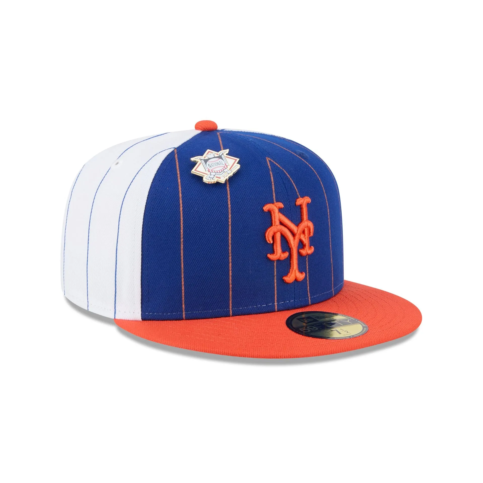 New York Mets Pinstripe League Pin 59FIFTY Fitted Hat sold by New Era product image thumbnail 3
