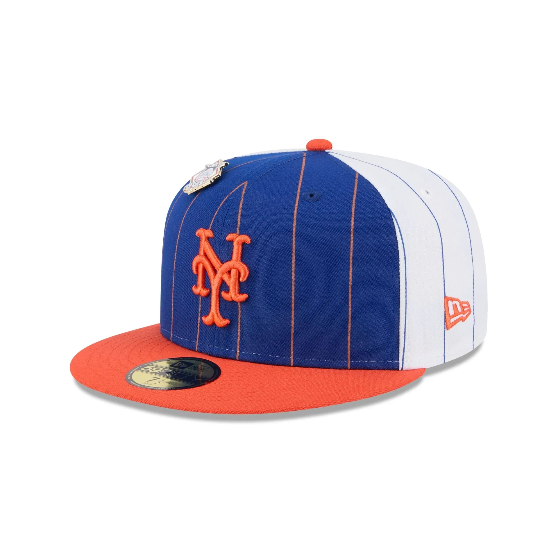 New York Mets Pinstripe League Pin 59FIFTY Fitted Hat sold by New Era