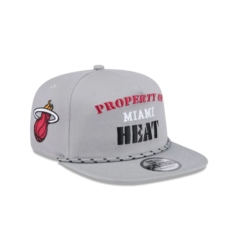 Miami Heat Vintage Gray Rope Golfer Hat sold by New Era