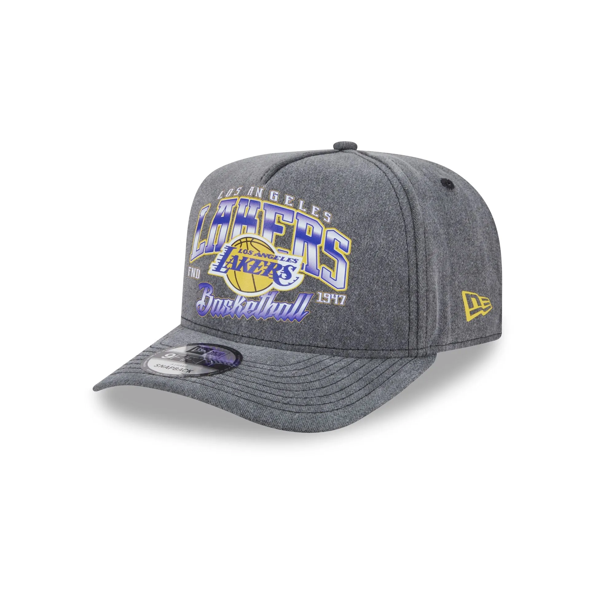 Los Angeles Lakers Washed 9FIFTY A-Frame Snapback Hat sold by New Era