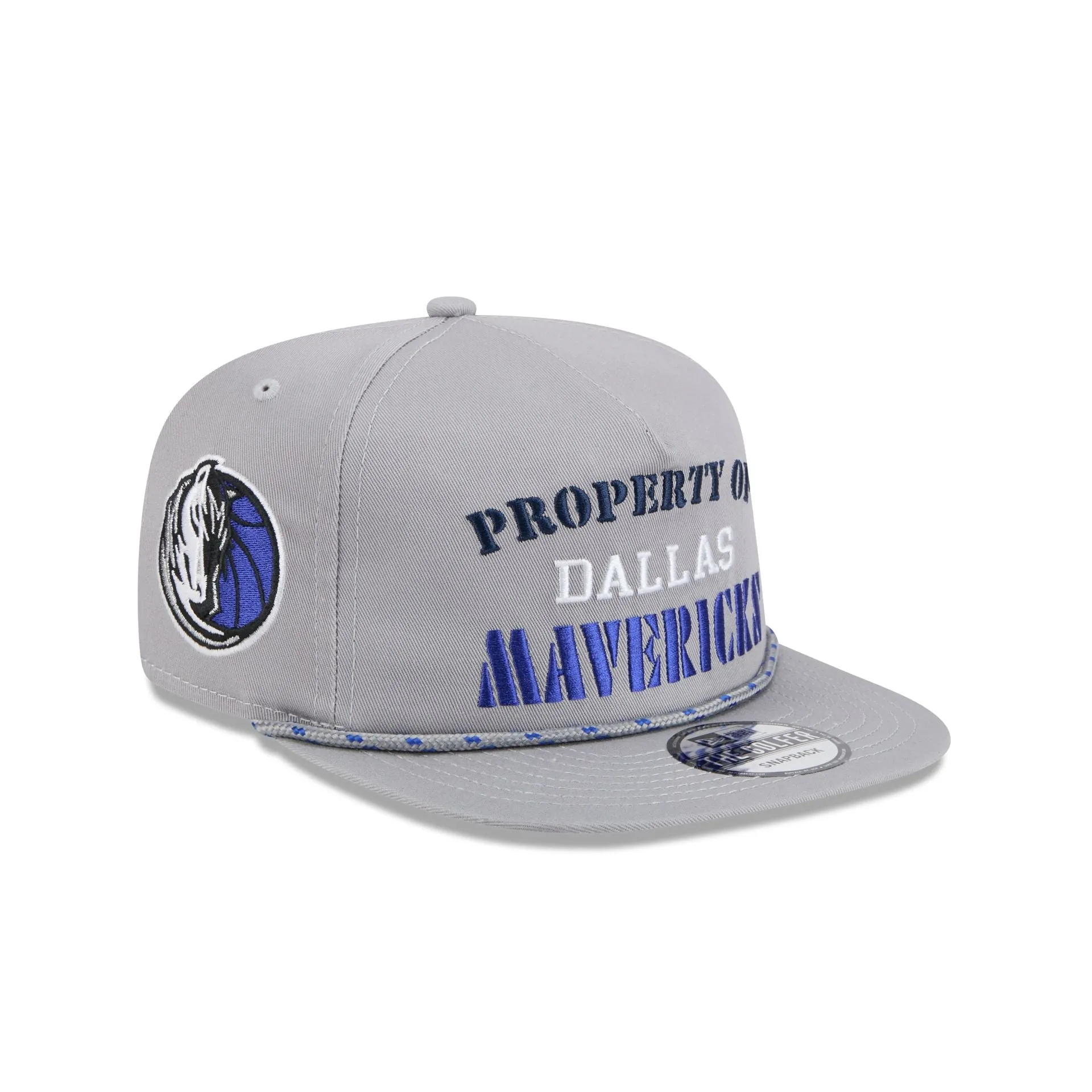 Dallas Mavericks Vintage Gray Rope Golfer Hat sold by New Era