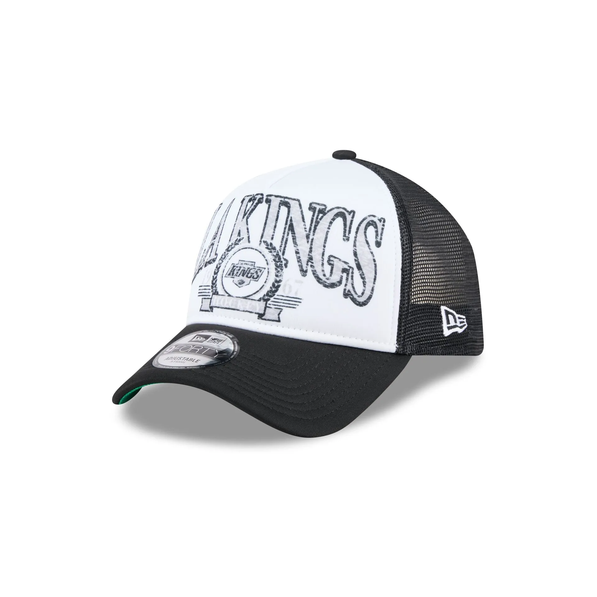 Los Angeles Kings Distressed 9FORTY A-Frame Trucker Hat sold by New Era