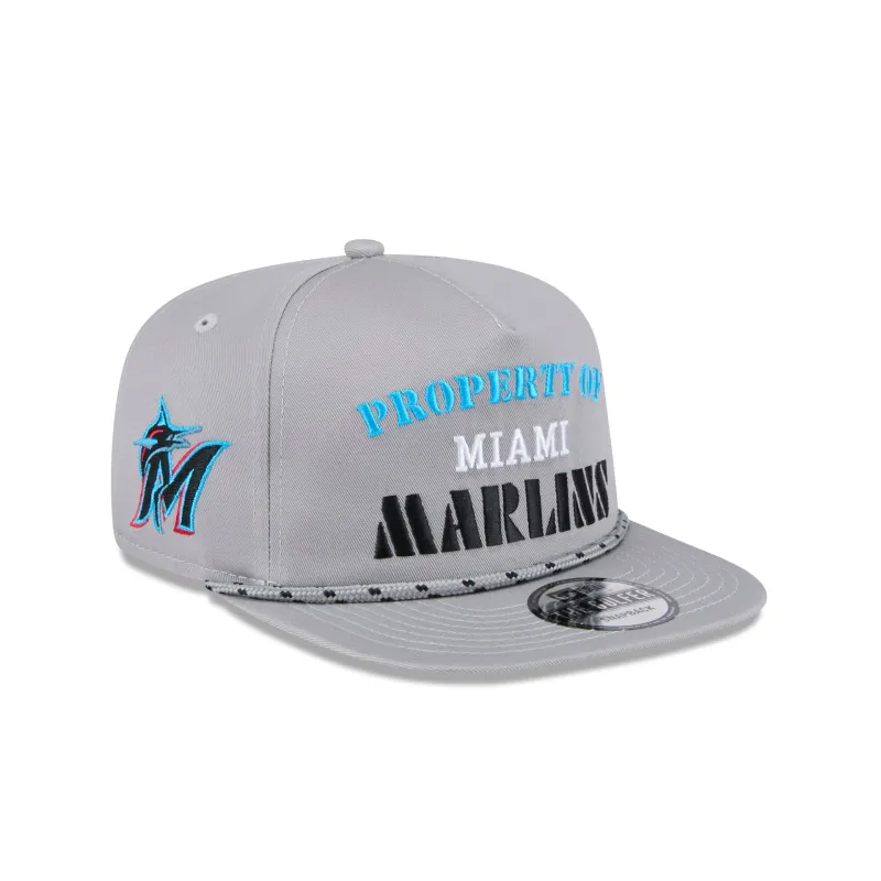 Miami Marlins Vintage Gray Rope Golfer Hat sold by New Era