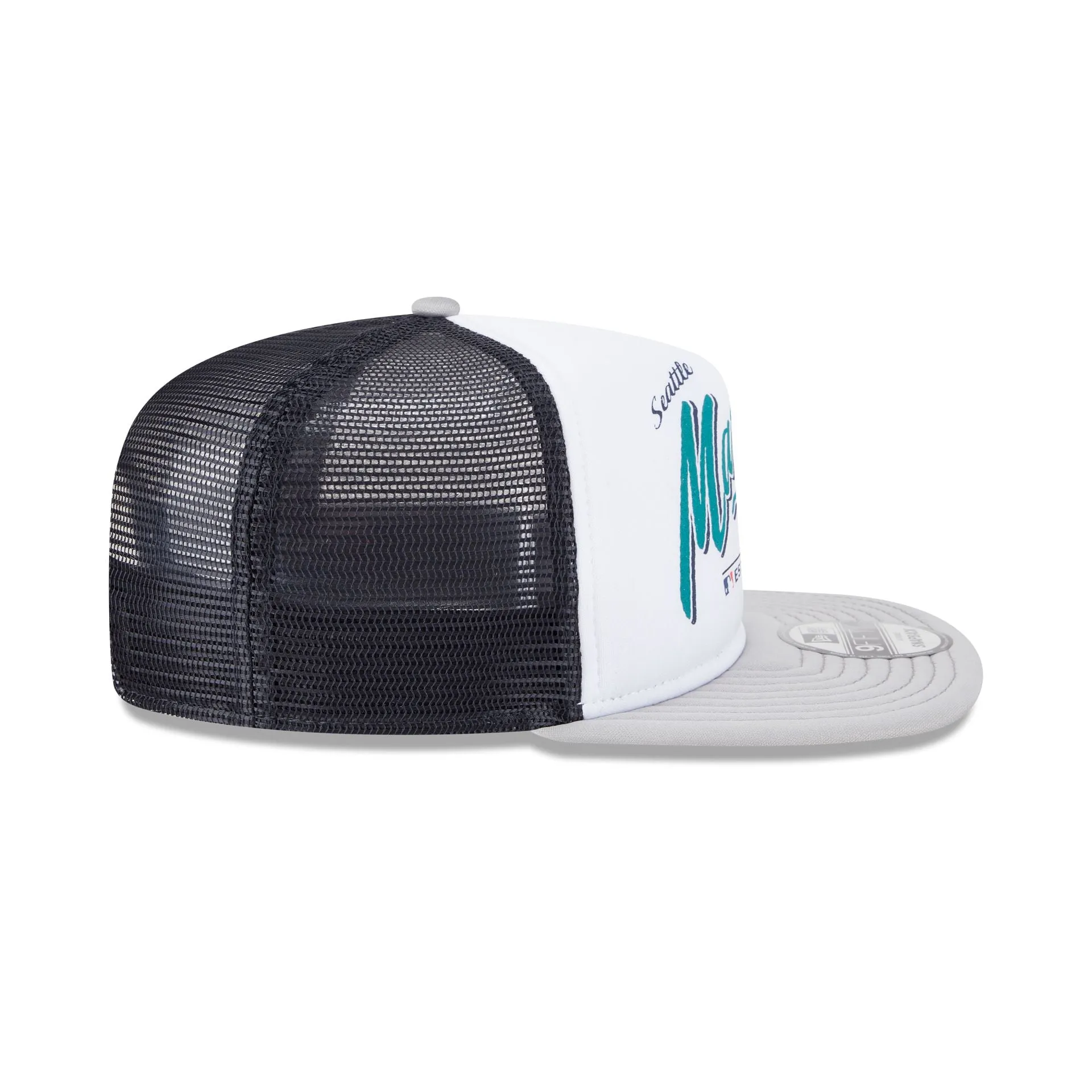 Seattle Mariners Retro Script 9FIFTY A-Frame Trucker Hat sold by New Era product image thumbnail 5