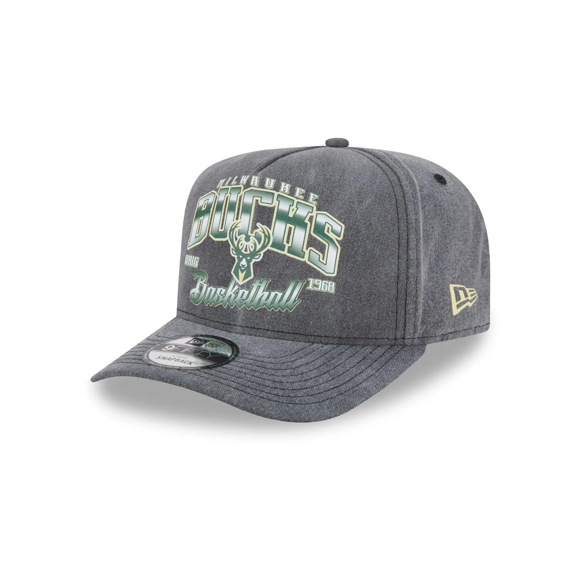 Milwaukee Bucks Washed 9FIFTY A-Frame Snapback Hat sold by New Era