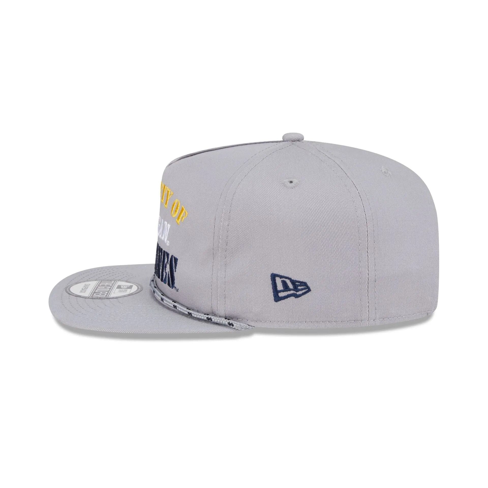 Michigan Wolverines Vintage Gray Rope Golfer Hat sold by New Era product image thumbnail 5