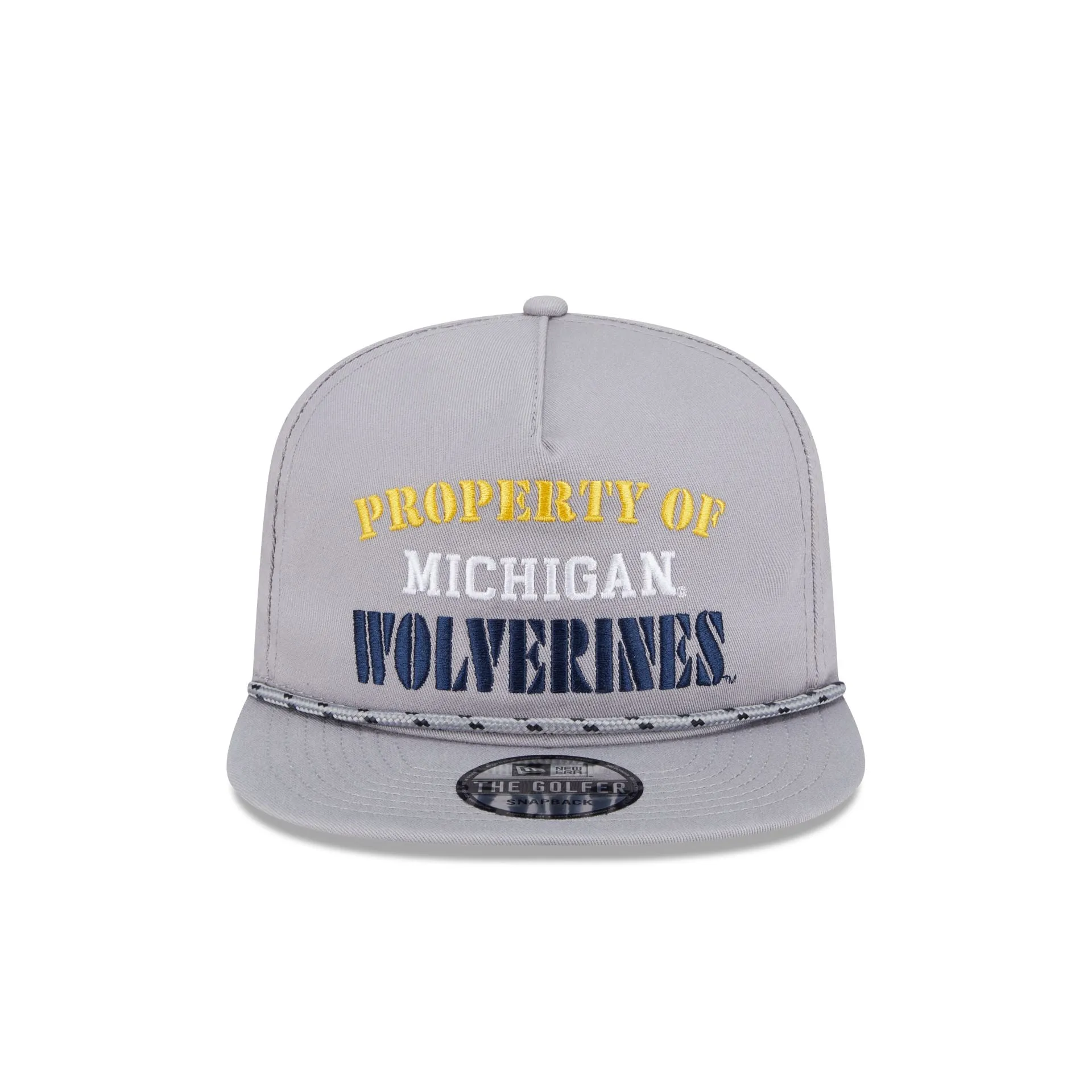 Michigan Wolverines Vintage Gray Rope Golfer Hat sold by New Era product image thumbnail 2