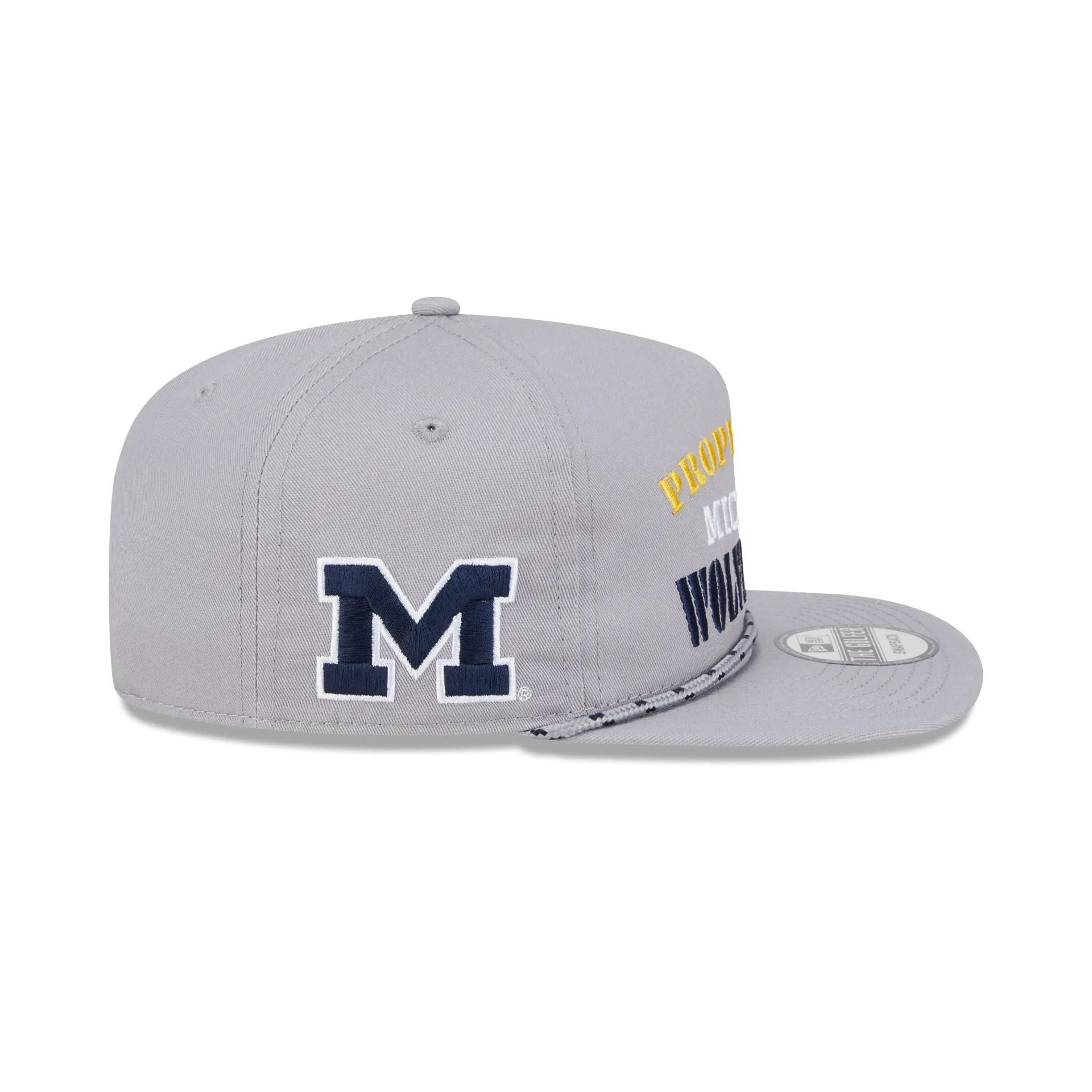 Michigan Wolverines Vintage Gray Rope Golfer Hat sold by New Era product image thumbnail 4