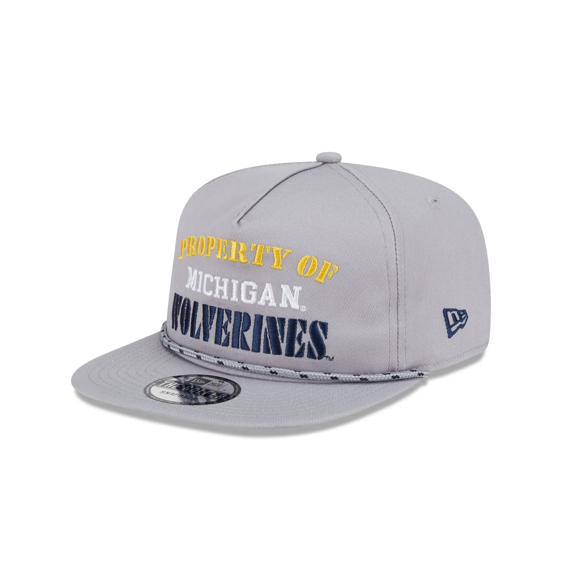 Michigan Wolverines Vintage Gray Rope Golfer Hat sold by New Era product image thumbnail 3