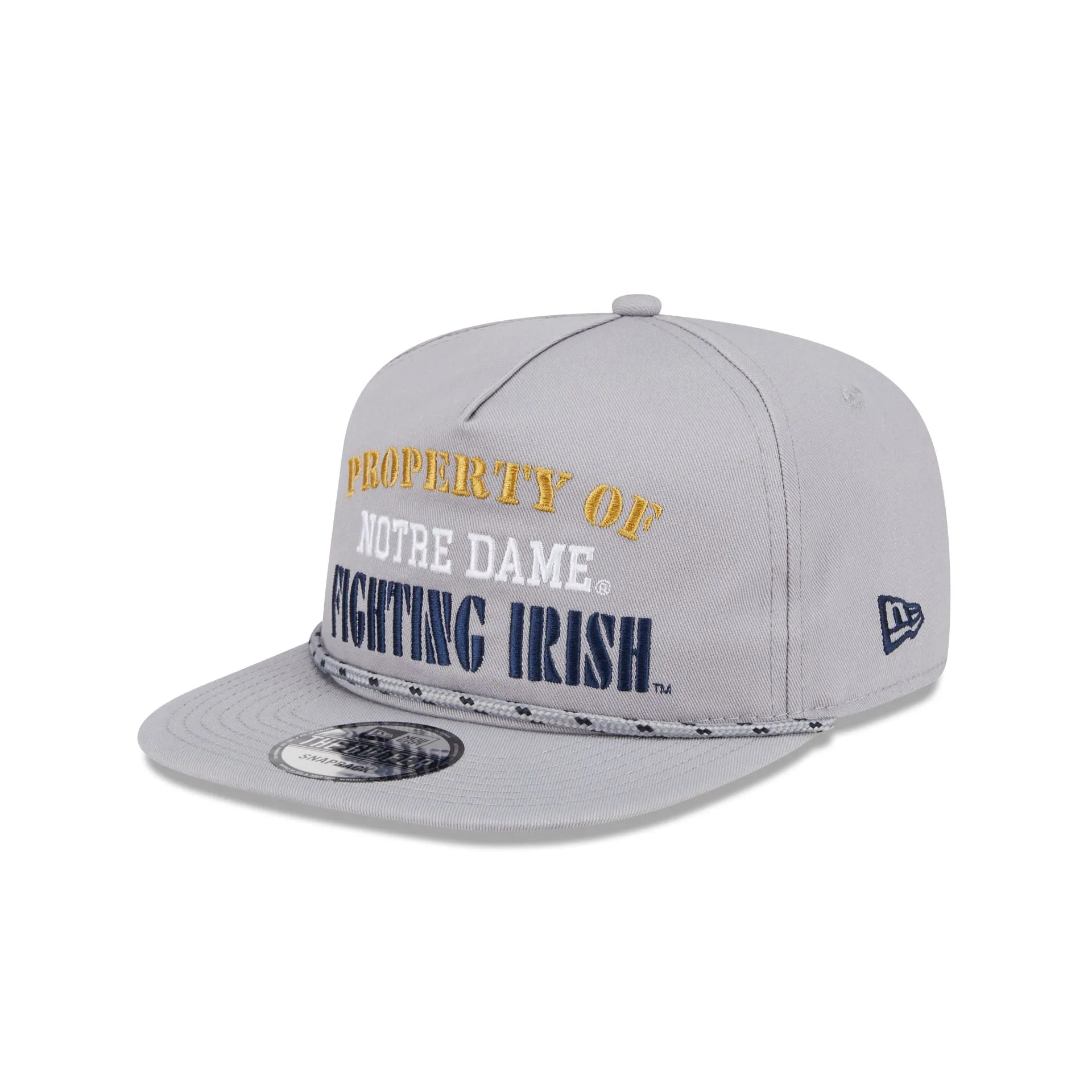 Notre Dame Fighting Irish Vintage Gray Rope Golfer Hat sold by New Era product image thumbnail 3