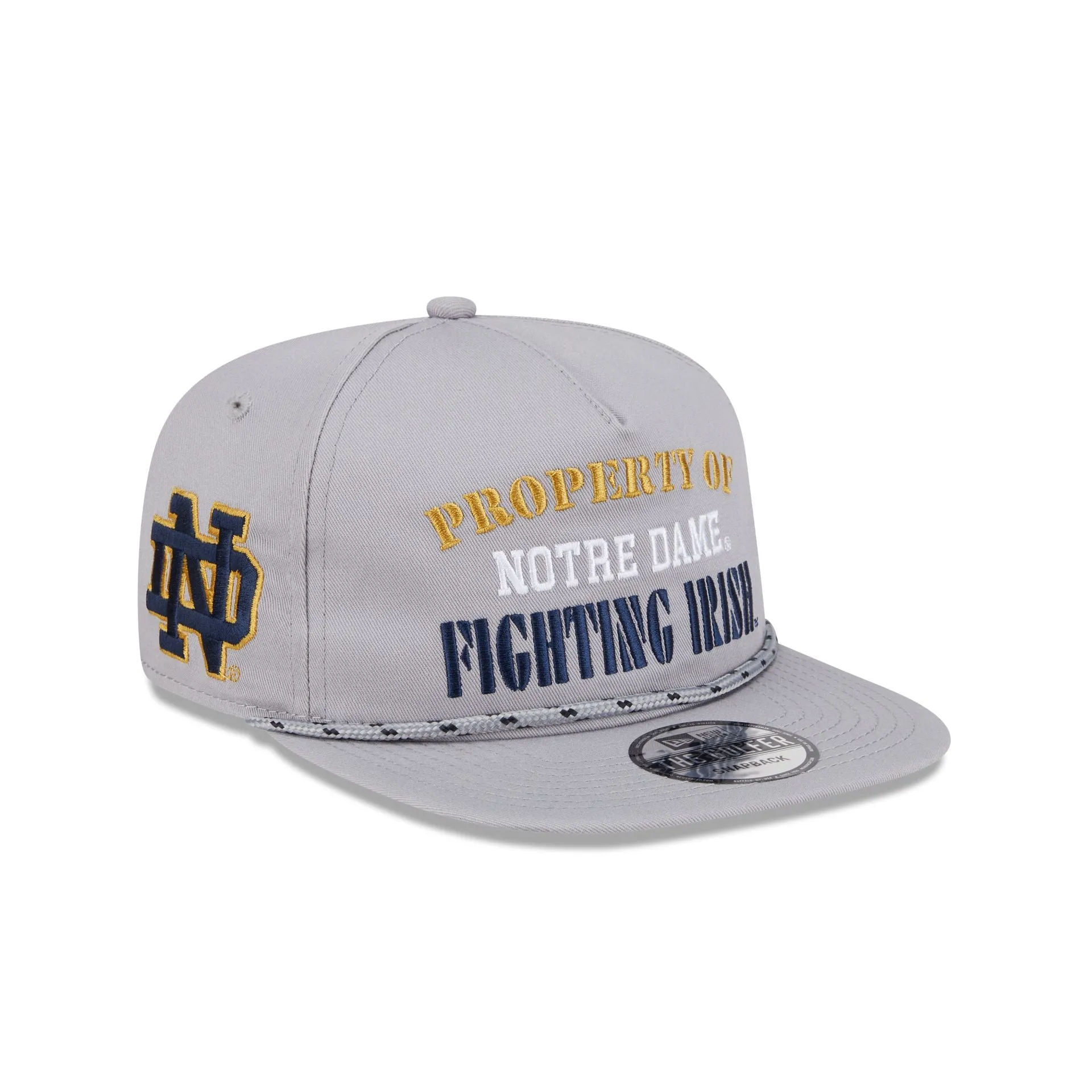 Notre Dame Fighting Irish Vintage Gray Rope Golfer Hat sold by New Era