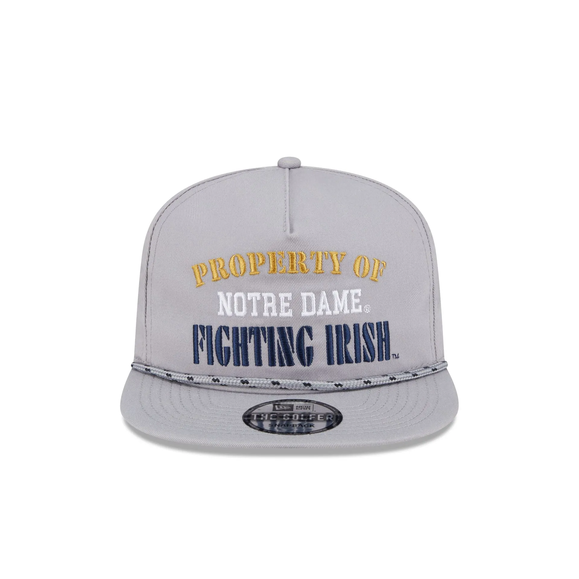 Notre Dame Fighting Irish Vintage Gray Rope Golfer Hat sold by New Era product image thumbnail 2
