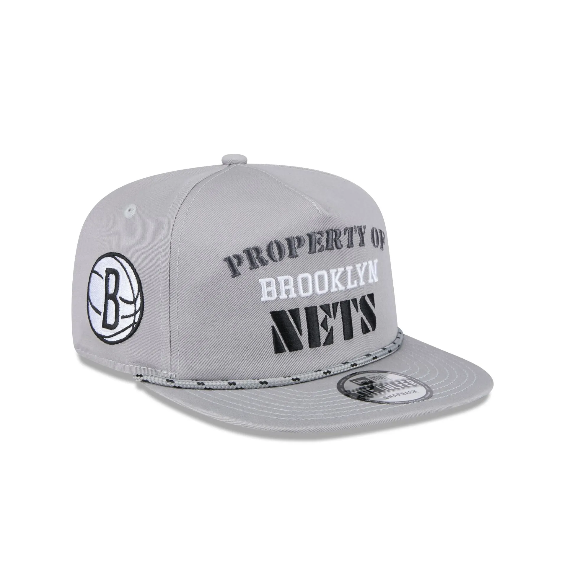 Brooklyn Nets Vintage Gray Rope Golfer Hat sold by New Era