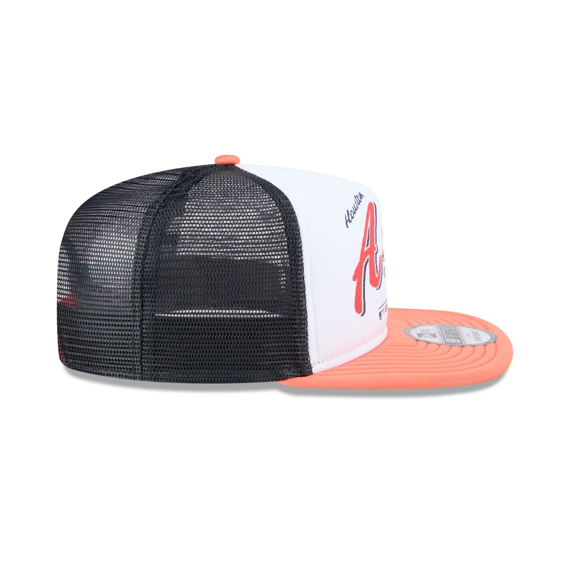 Houston Astros Retro Script 9FIFTY A-Frame Trucker Hat sold by New Era product image thumbnail 5