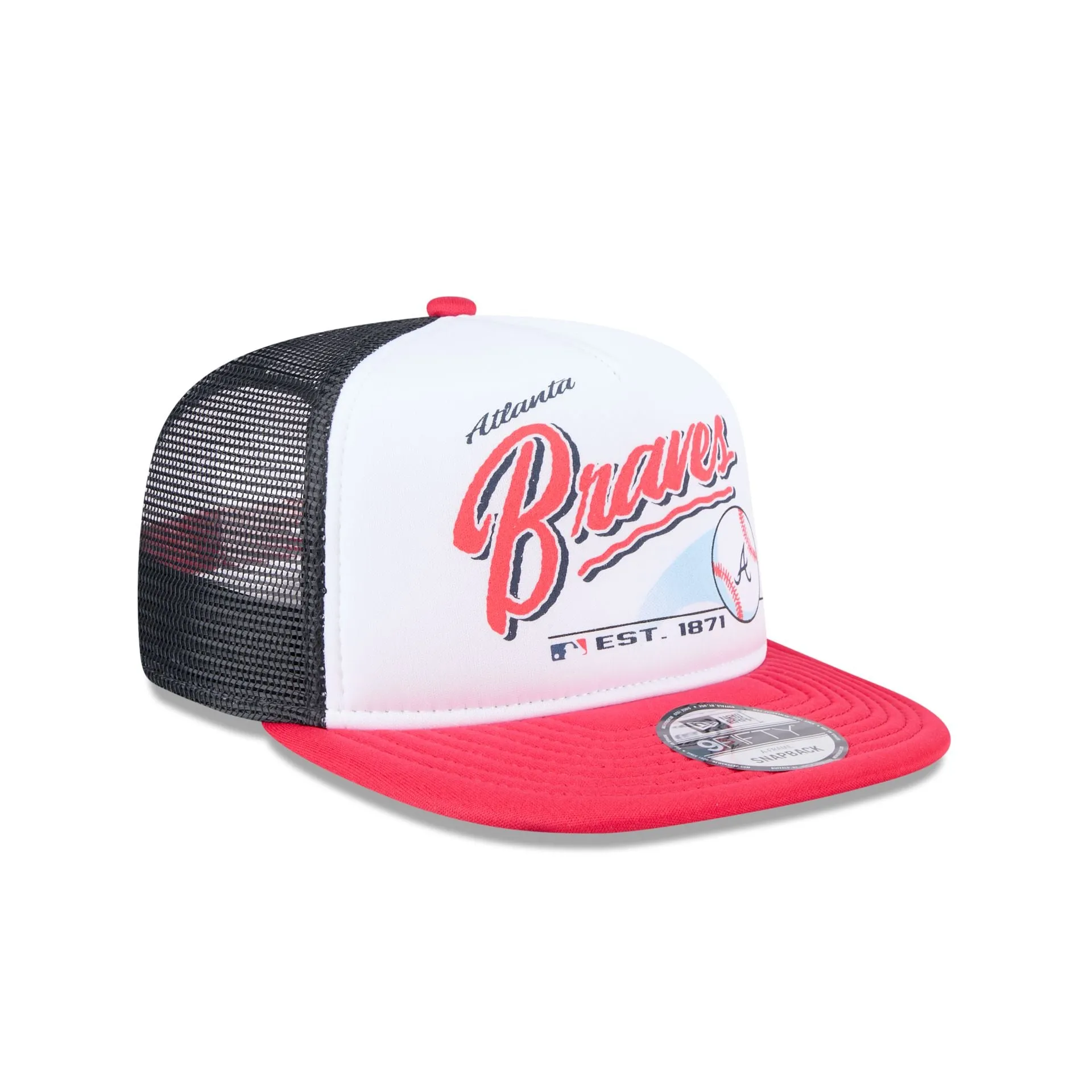 Atlanta Braves Retro Script 9FIFTY A-Frame Trucker Hat sold by New Era product image thumbnail 3