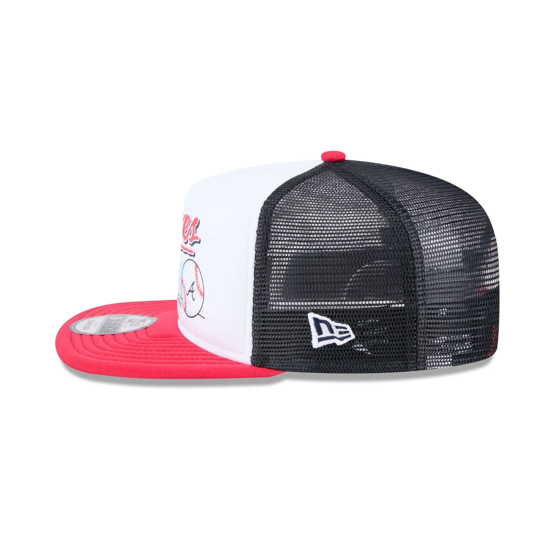 Atlanta Braves Retro Script 9FIFTY A-Frame Trucker Hat sold by New Era product image thumbnail 4
