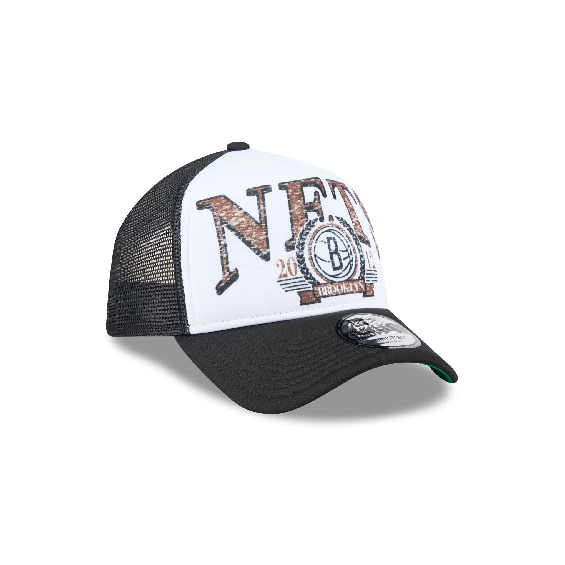 Brooklyn Nets Distressed 9FORTY A-Frame Trucker Hat sold by New Era product image thumbnail 3