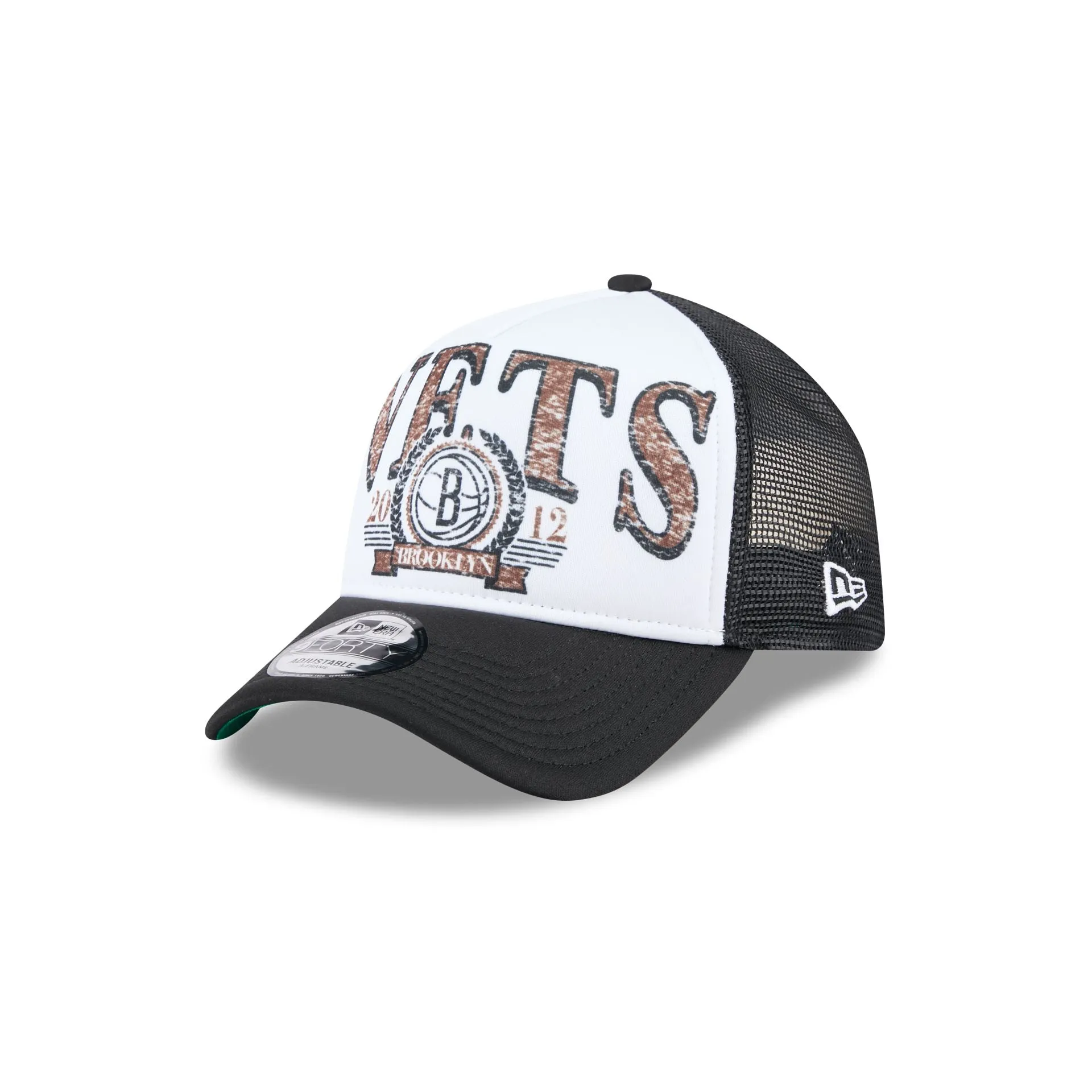 Brooklyn Nets Distressed 9FORTY A-Frame Trucker Hat sold by New Era