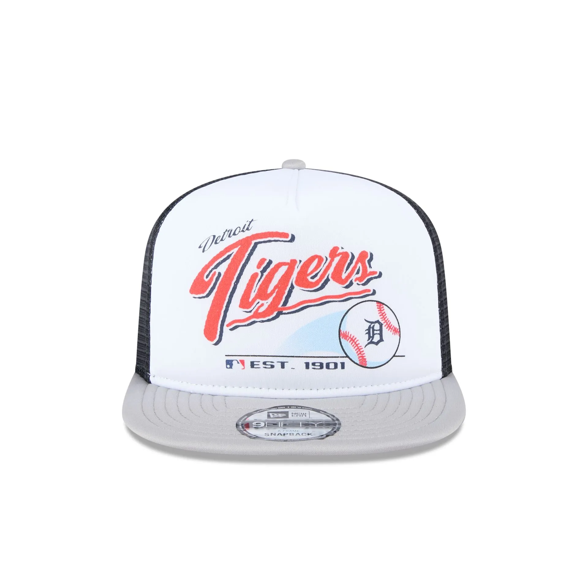 Detroit Tigers Retro Script 9FIFTY A-Frame Trucker Hat sold by New Era product image thumbnail 2