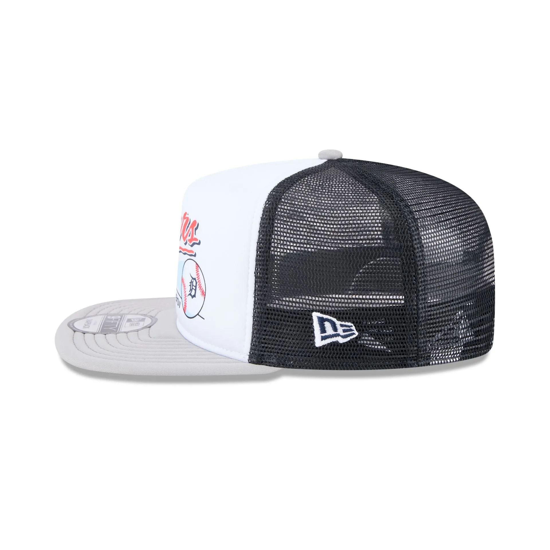 Detroit Tigers Retro Script 9FIFTY A-Frame Trucker Hat sold by New Era product image thumbnail 4