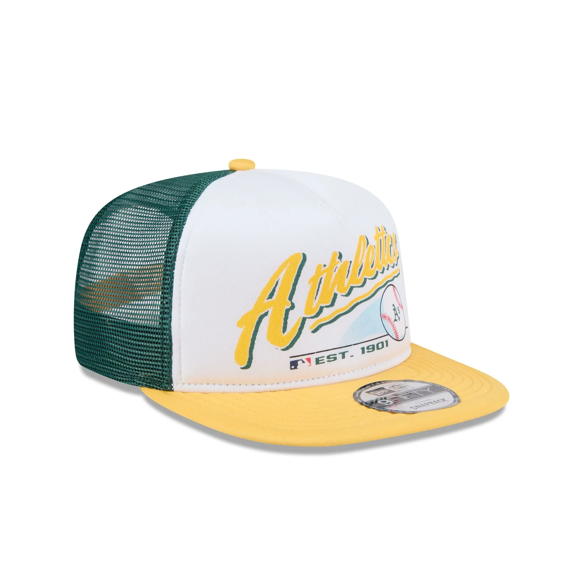 Athletics Retro Script 9FIFTY A-Frame Trucker Hat sold by New Era product image thumbnail 3