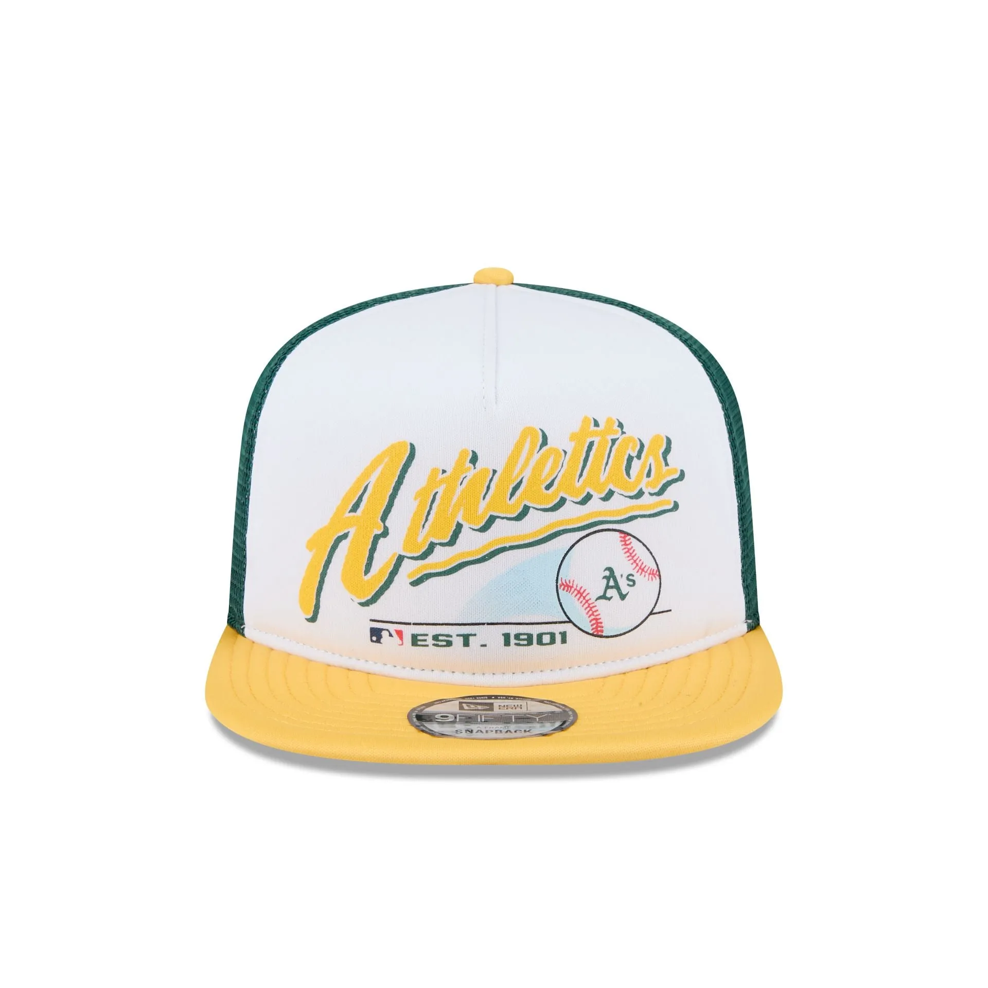 Athletics Retro Script 9FIFTY A-Frame Trucker Hat sold by New Era product image thumbnail 2