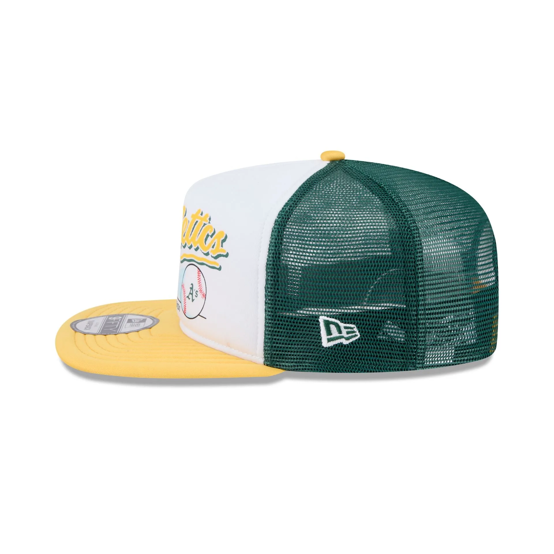 Athletics Retro Script 9FIFTY A-Frame Trucker Hat sold by New Era product image thumbnail 4