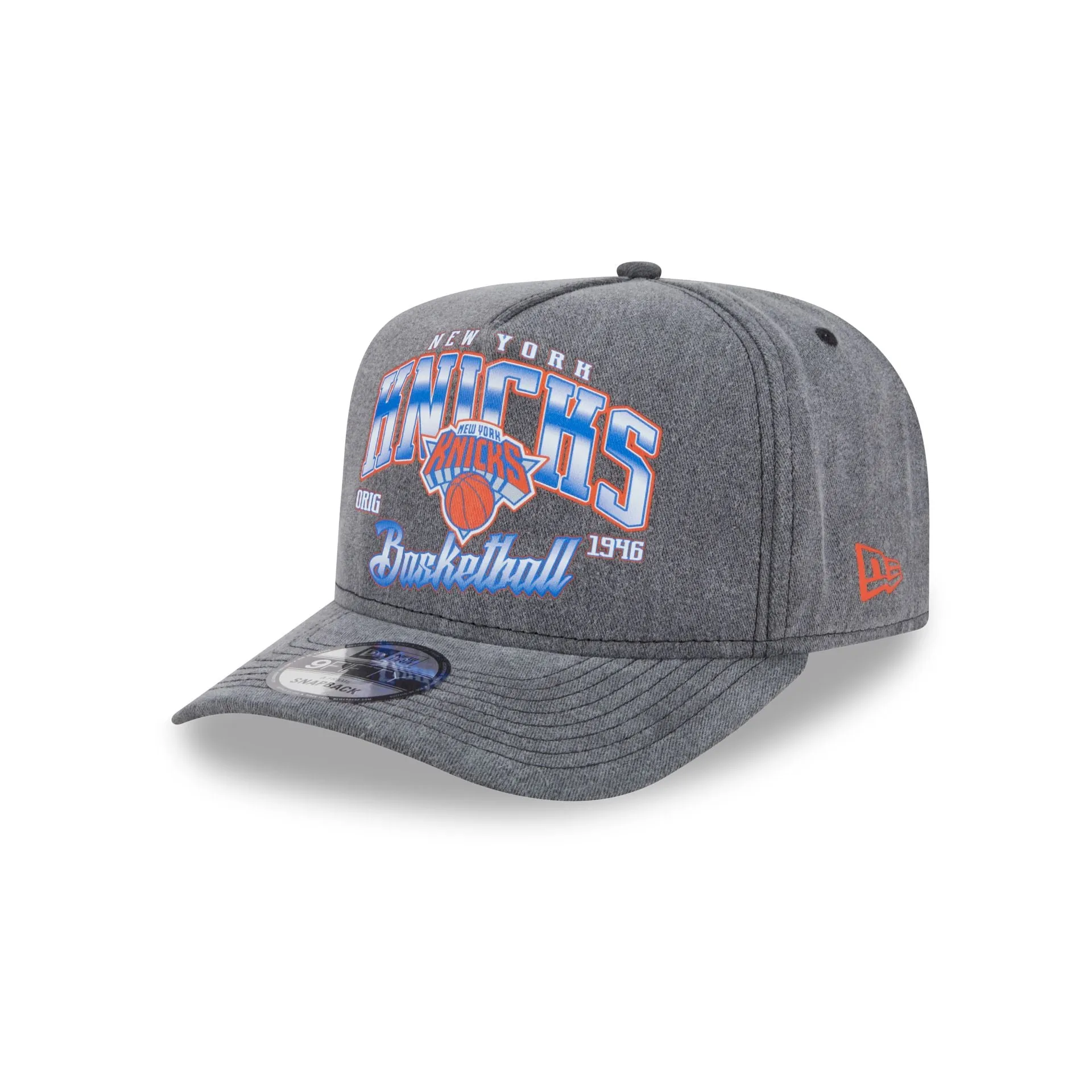 New York Knicks Washed 9FIFTY A-Frame Snapback Hat sold by New Era