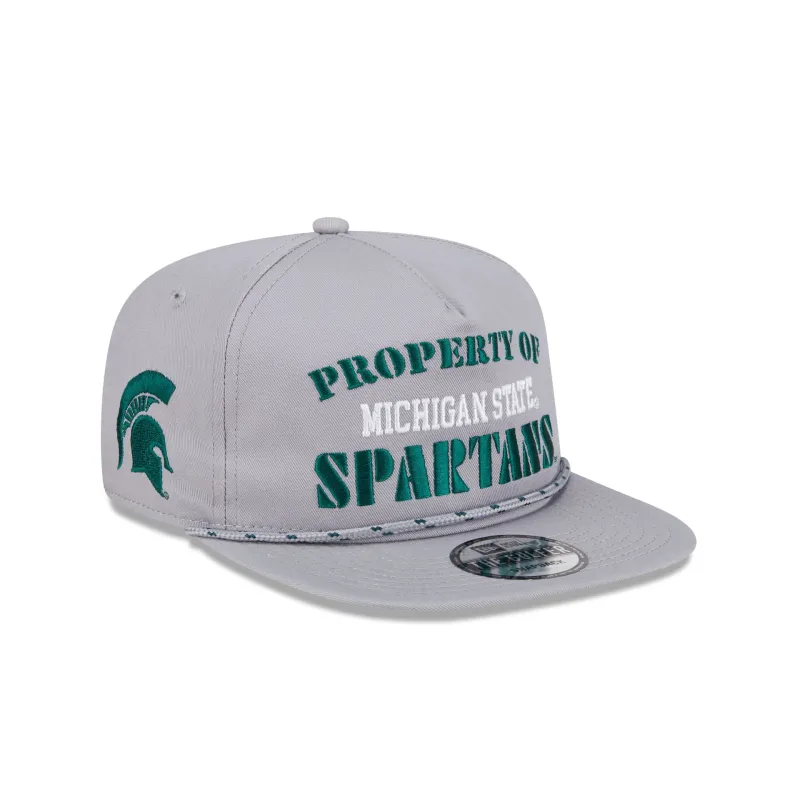 Michigan State Spartans Vintage Gray Rope Golfer Hat sold by New Era