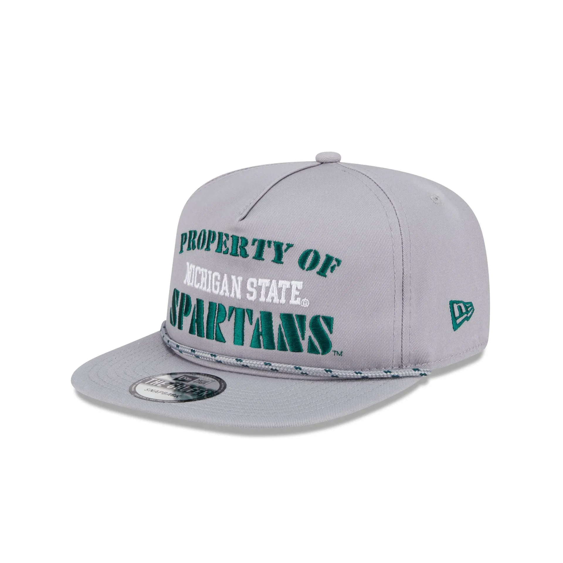 Michigan State Spartans Vintage Gray Rope Golfer Hat sold by New Era product image thumbnail 3