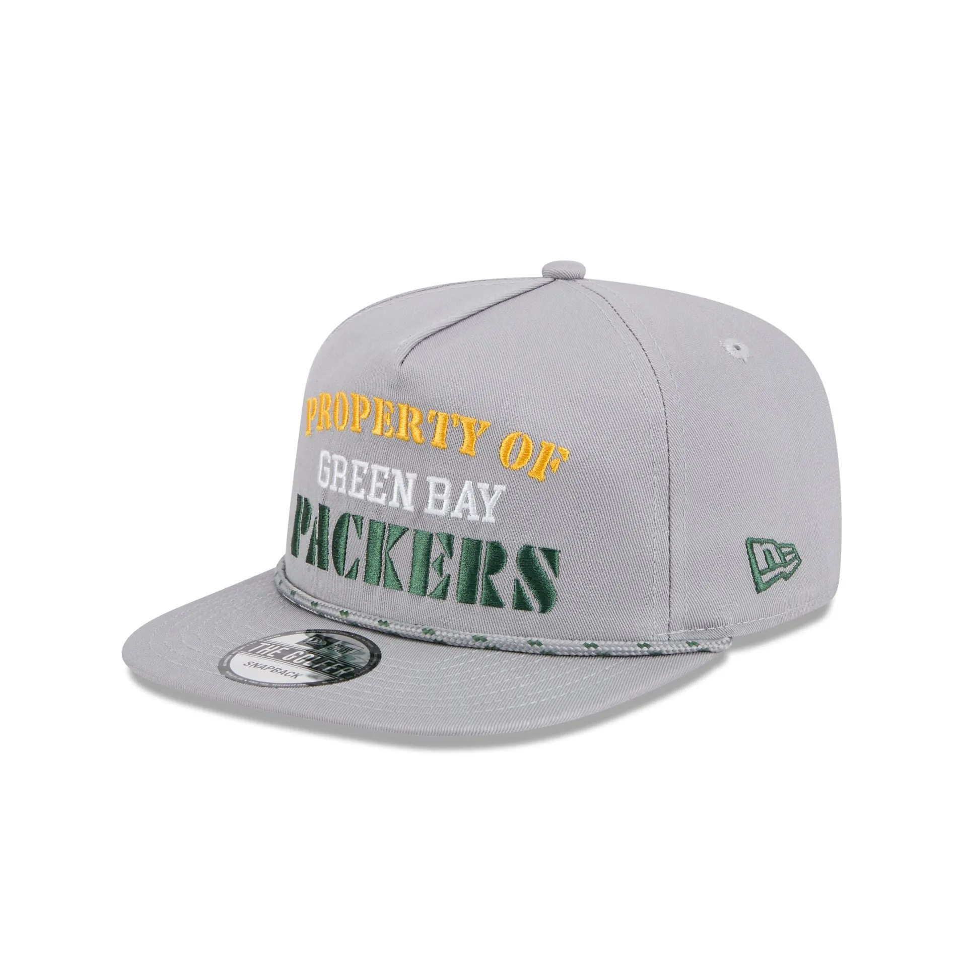 Green Bay Packers Vintage Gray Rope Golfer Hat sold by New Era product image thumbnail 3