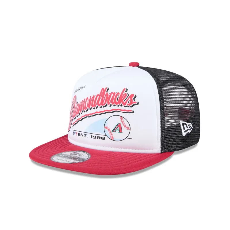 Arizona Diamondbacks Retro Script 9FIFTY A-Frame Trucker Hat sold by New Era