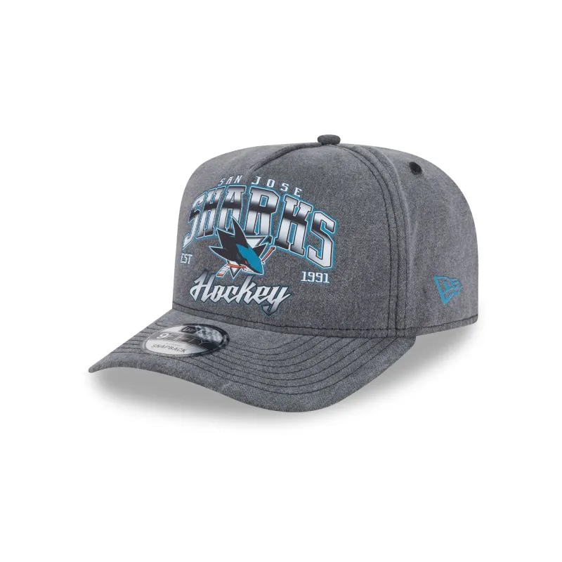 San Jose Sharks Washed 9FIFTY A-Frame Snapback Hat sold by New Era