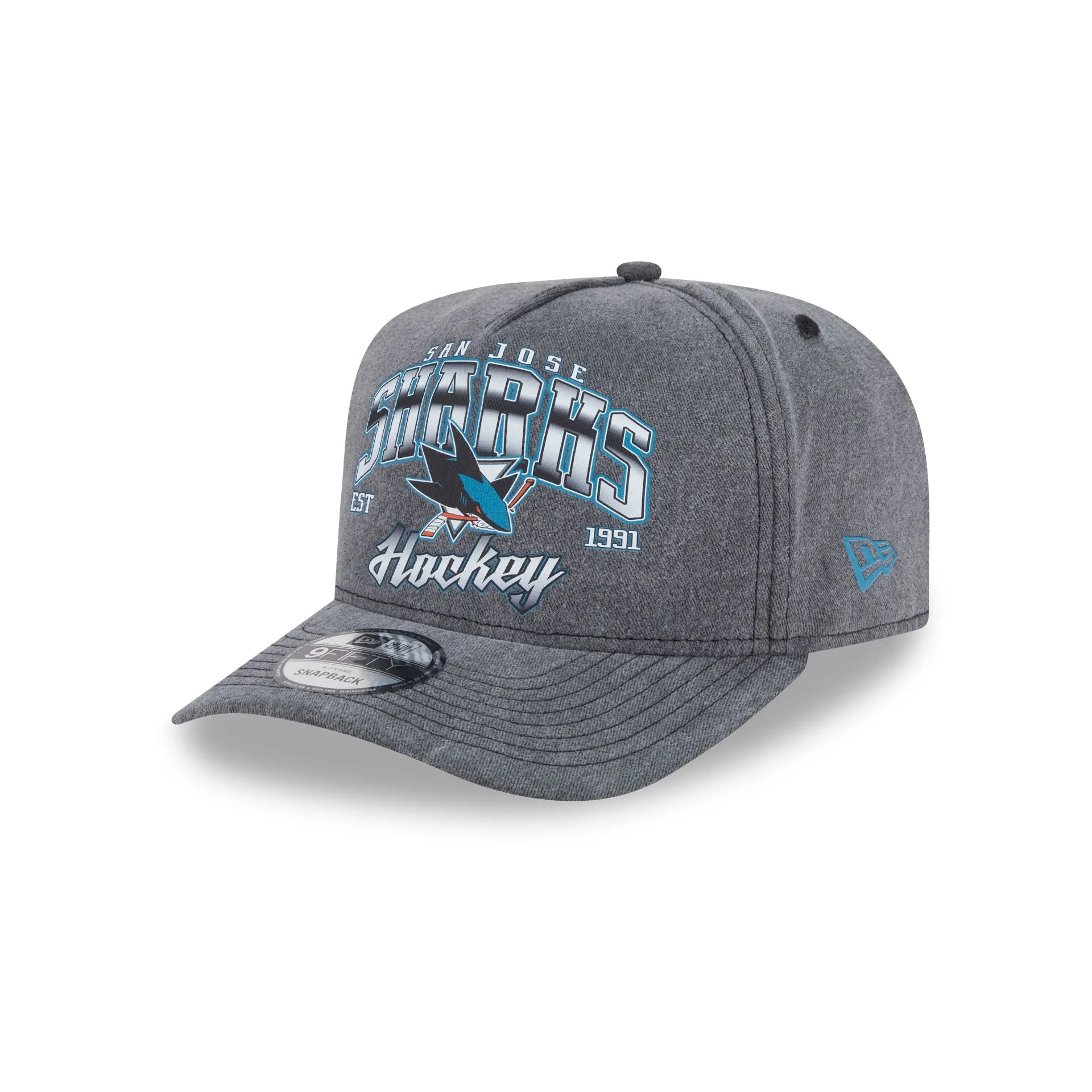 San Jose Sharks Washed 9FIFTY A-Frame Snapback Hat sold by New Era